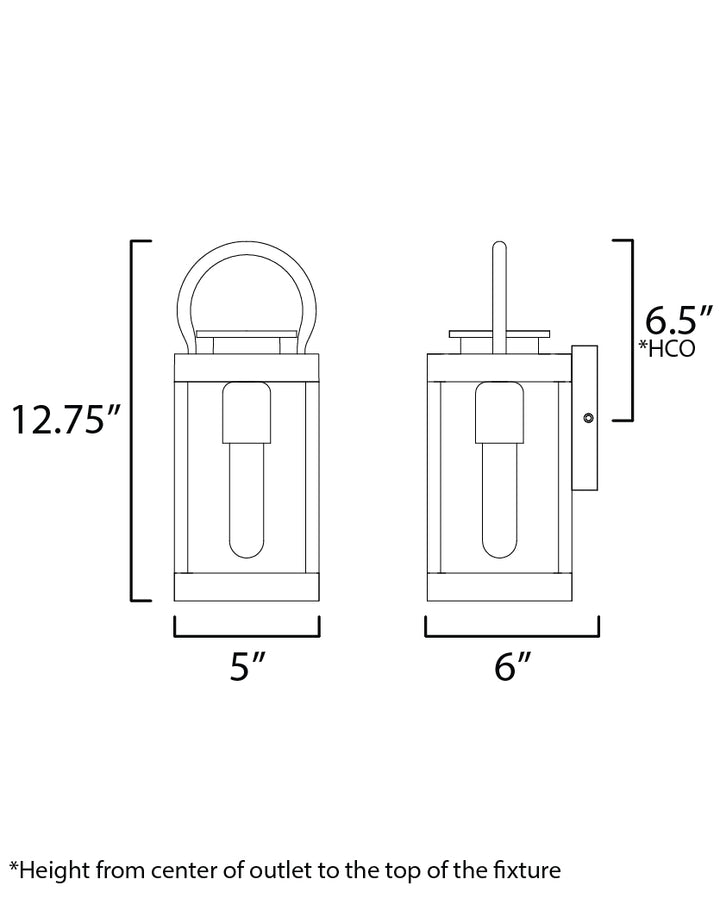 Maxim Lighting 40312CLWTBK  Nassau Vivex Outdoor White / Black