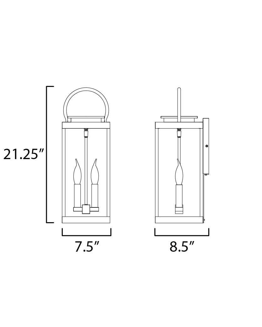 Maxim Lighting 40316CLBK  Nassau Vivex Outdoor Black