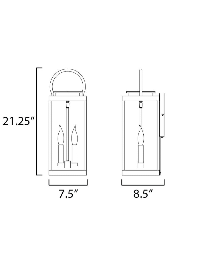 Maxim Lighting 40316CLBK  Nassau Vivex Outdoor Black