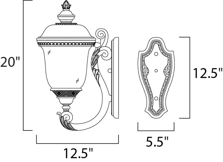 Maxim Lighting 40423WGOB  Carriage House Vx Outdoor Oriental Bronze