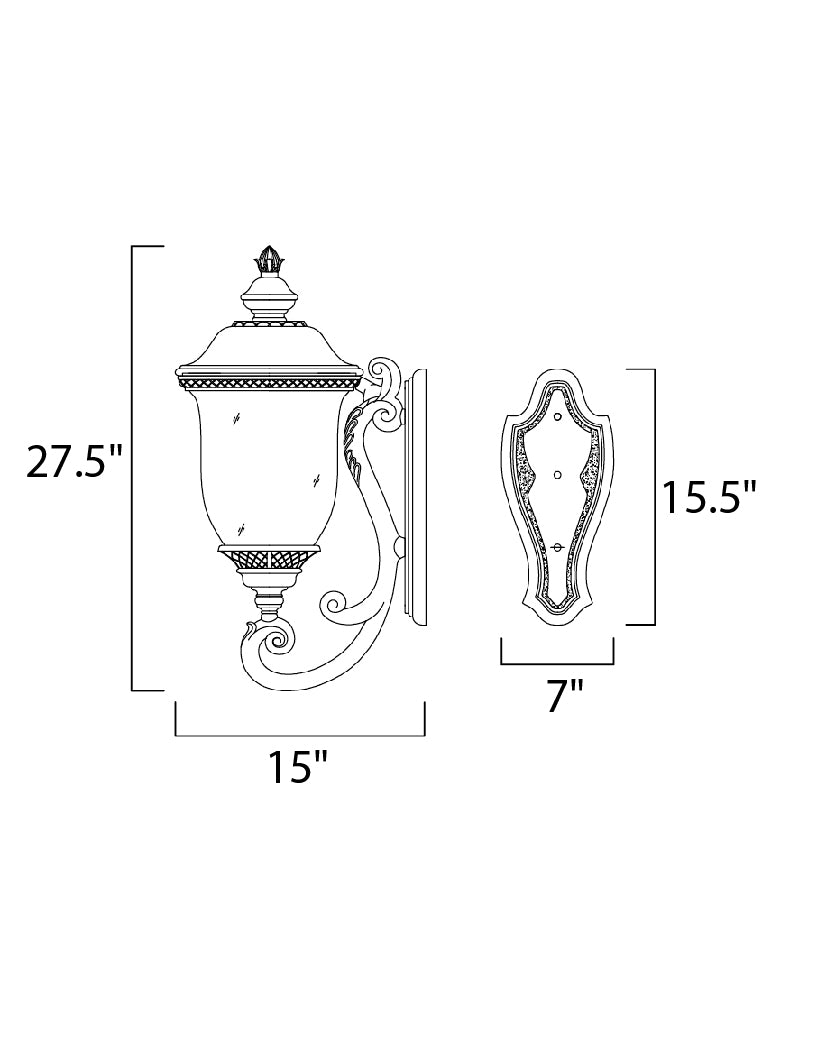Maxim Lighting 40424WGOB  Carriage House Vx Outdoor Oriental Bronze