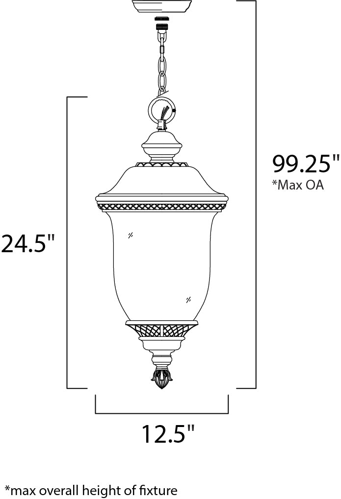 Maxim Lighting 40427WGOB  Carriage House Vx Outdoor Oriental Bronze