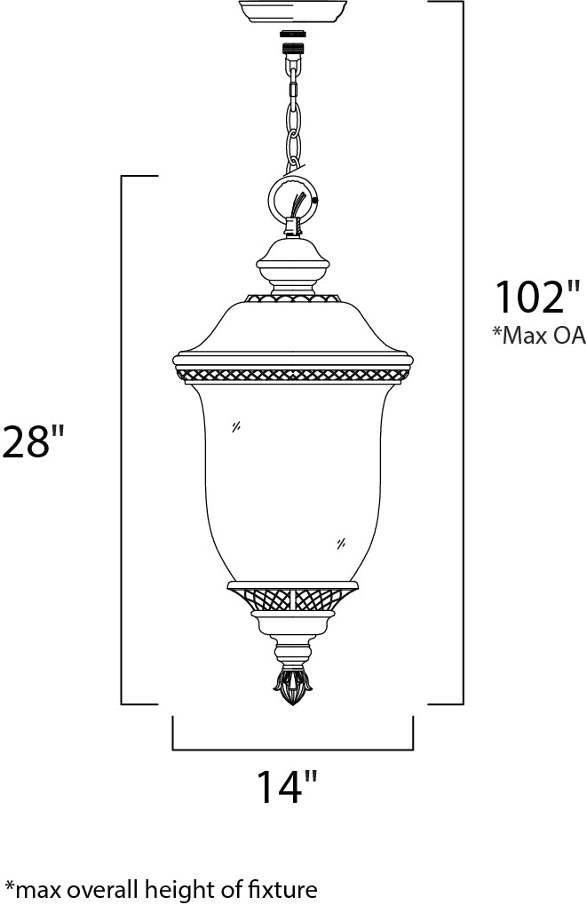 Maxim Lighting 40428WGOB  Carriage House Vx Outdoor Oriental Bronze