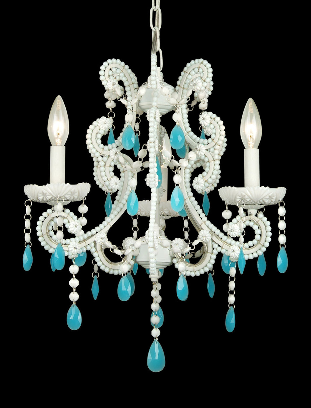 Bethel International ET ET01WBLU Chandelier Light - White