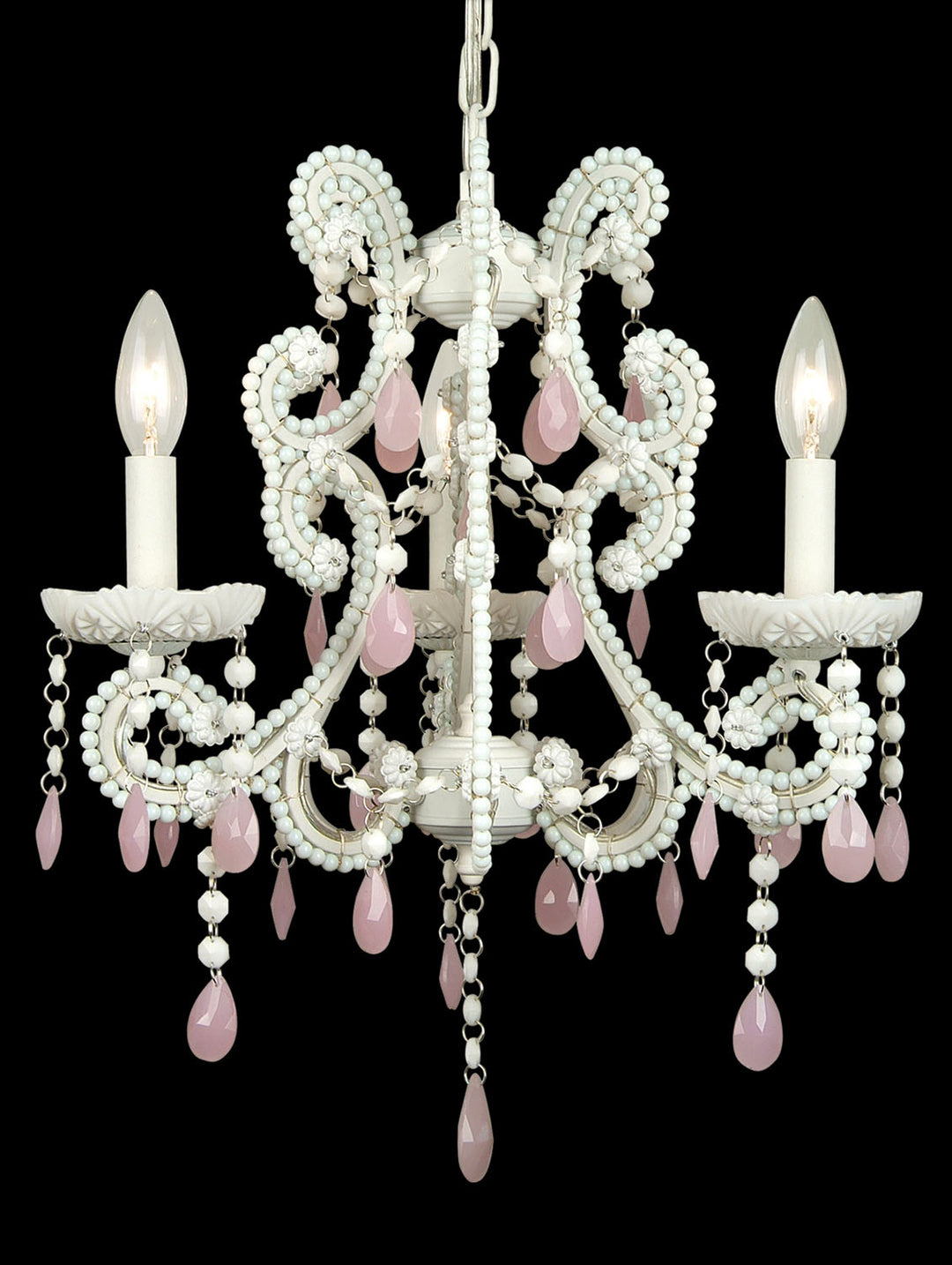 Bethel International ET ET01WPNK Chandelier Light - White