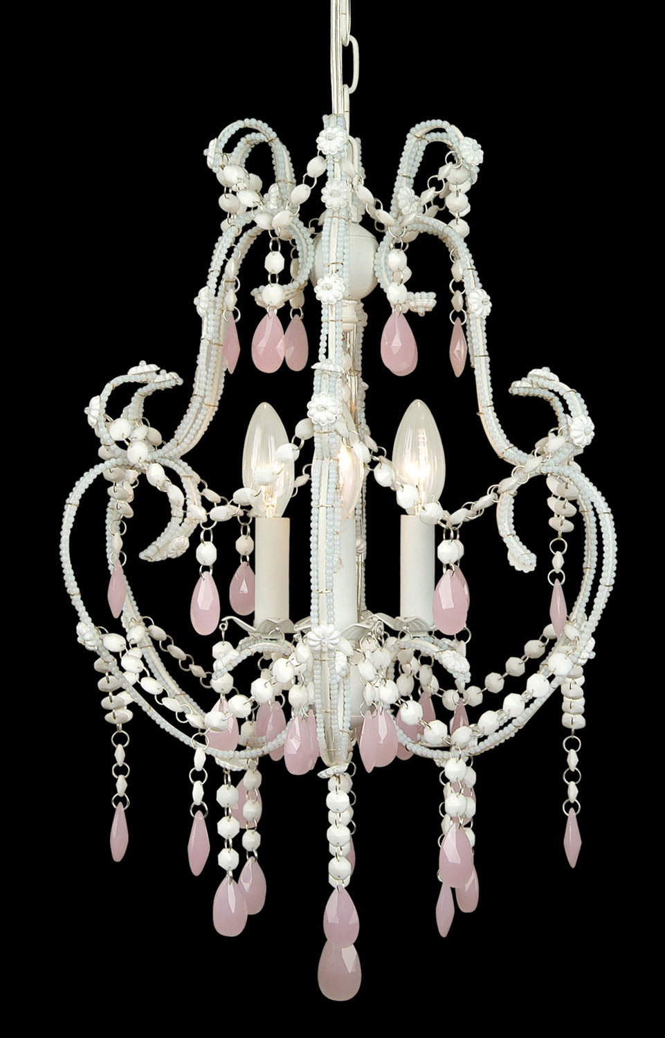 Bethel International ET ET03WPNK Chandelier Light - White