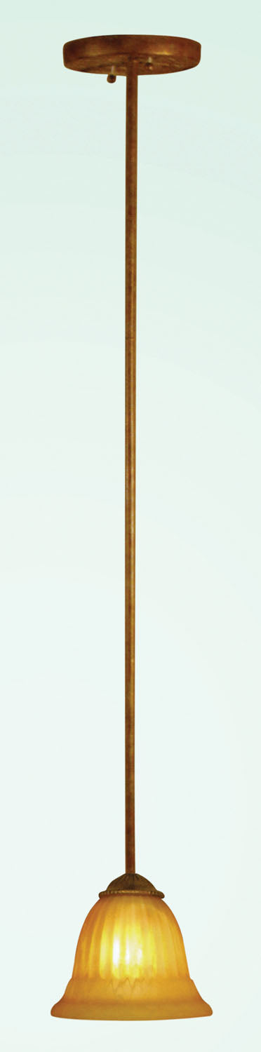 Bethel International RE89-1 Pendant Light - Antique Rust Brown