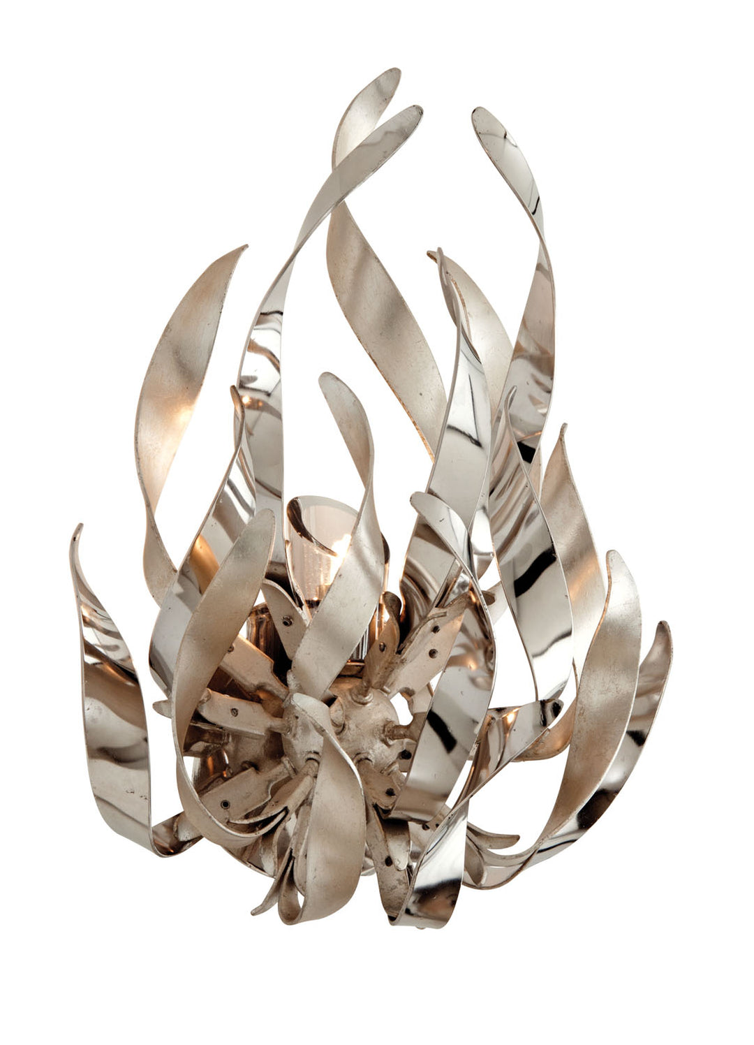 Corbett Graffiti 154-11 Wall Sconce Light - Silver Leaf Polished Stainless