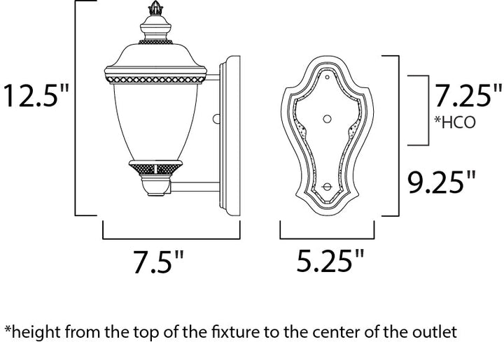 Maxim Lighting 40495WGOB  Carriage House Vx Outdoor Oriental Bronze