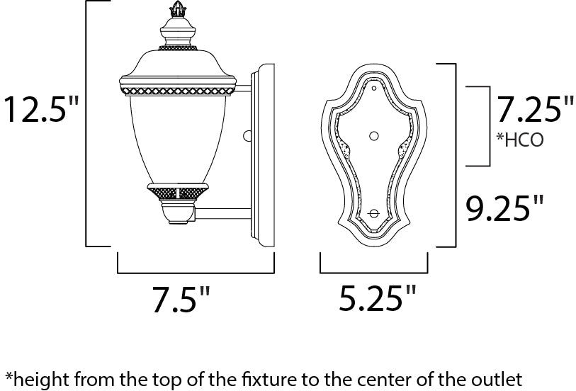 Maxim Lighting 40495WGOB  Carriage House Vx Outdoor Oriental Bronze