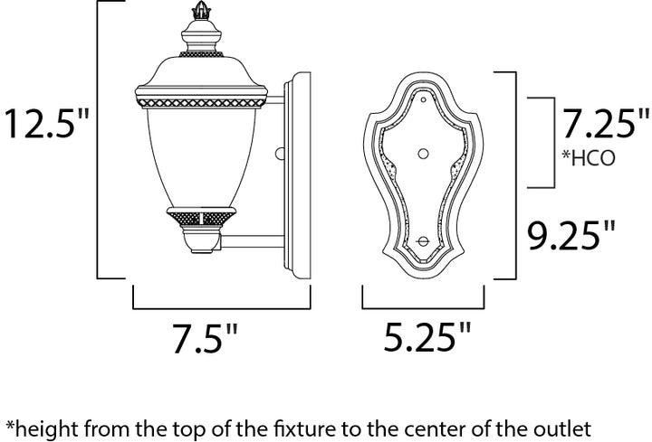 Maxim Lighting 40495WGOB  Carriage House Vx Outdoor Oriental Bronze