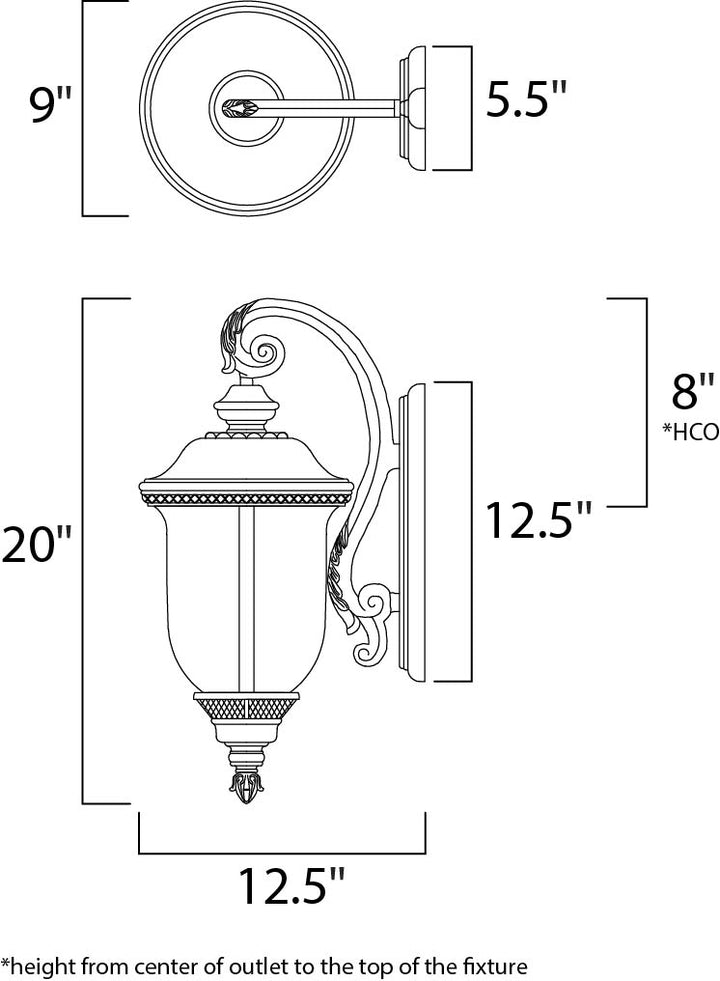 Maxim Lighting 40496WGOB  Carriage House Vx Outdoor Oriental Bronze