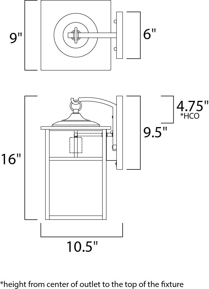 Maxim Lighting 4054WTBK  Coldwater Outdoor Black