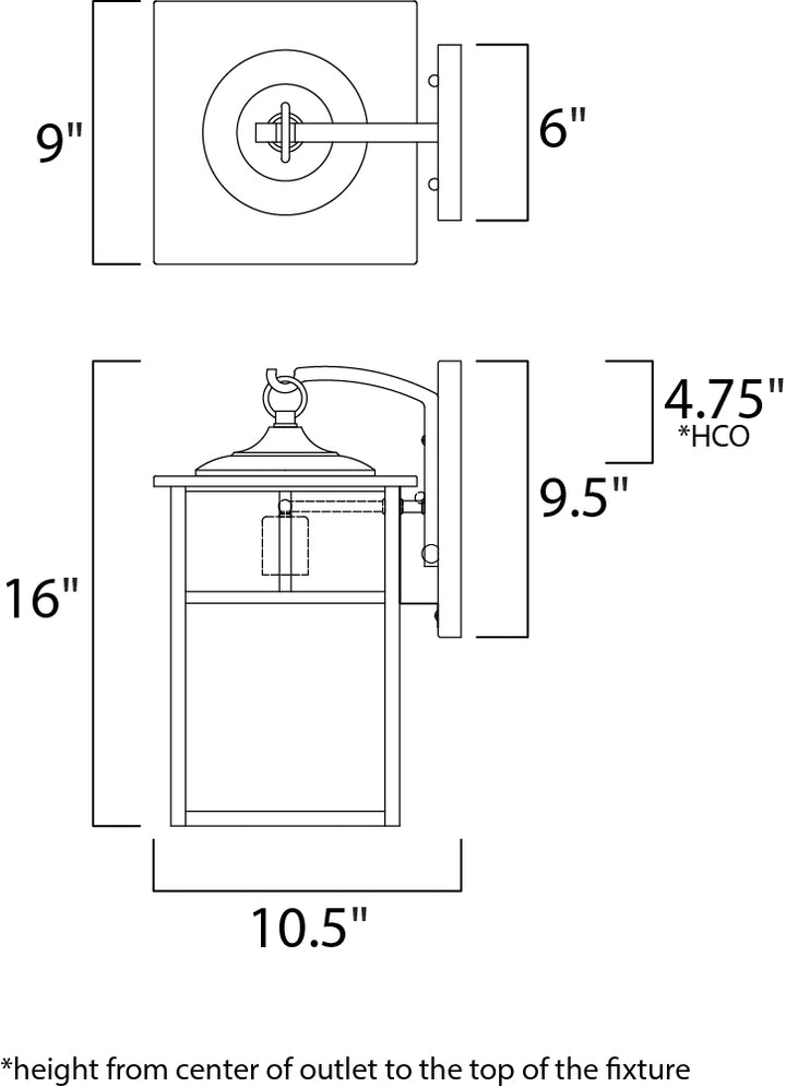 Maxim Lighting 4054WTBK  Coldwater Outdoor Black