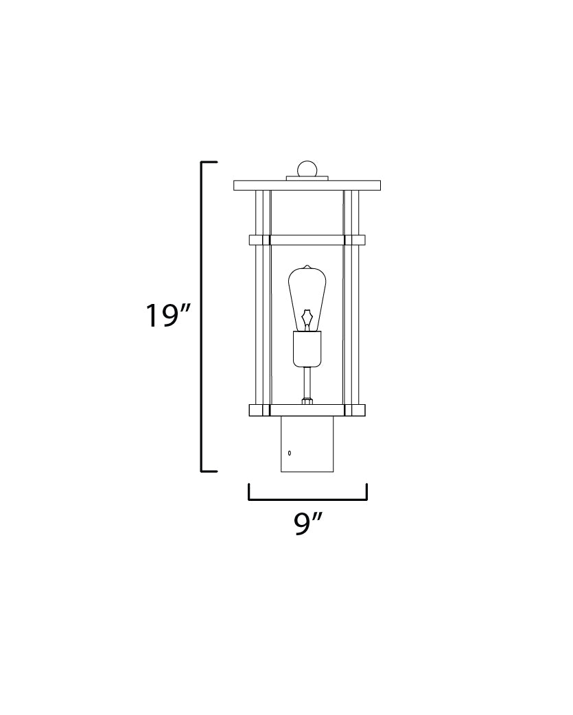 Maxim Lighting 40620CLBK  Clyde Vivex Outdoor Black
