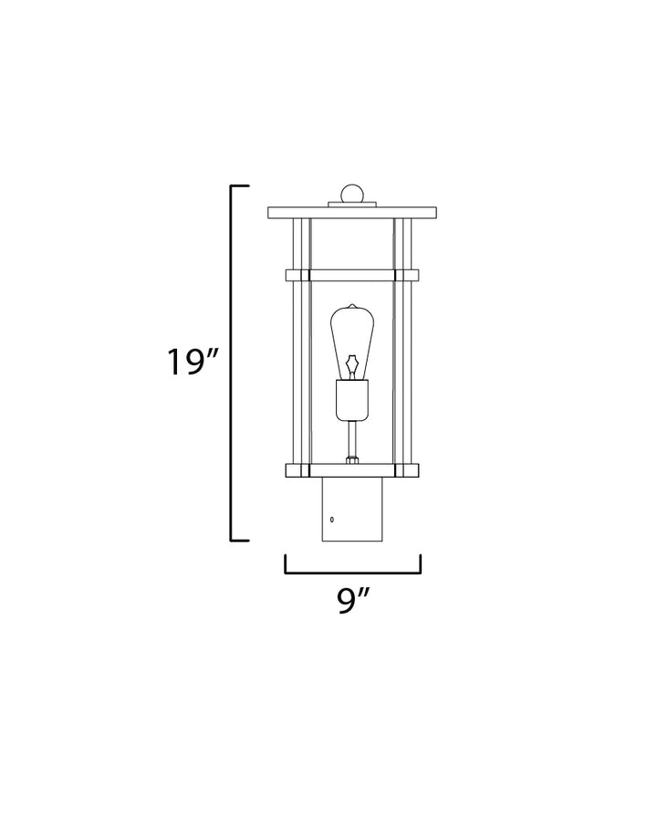 Maxim Lighting 40620CLBK  Clyde Vivex Outdoor Black