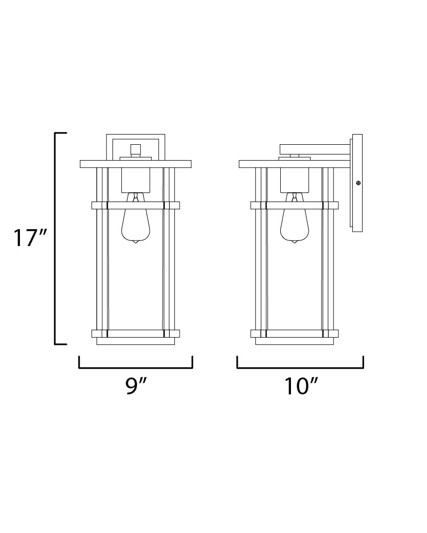 Maxim Lighting 40625CLBK  Clyde Vivex Outdoor Black