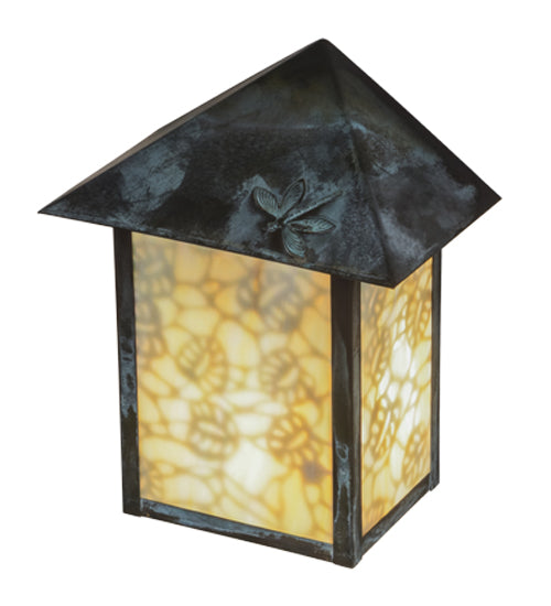 Meyda Tiffany Lighting 40779 Seneca One Light Wall Sconce Outdoor Verde