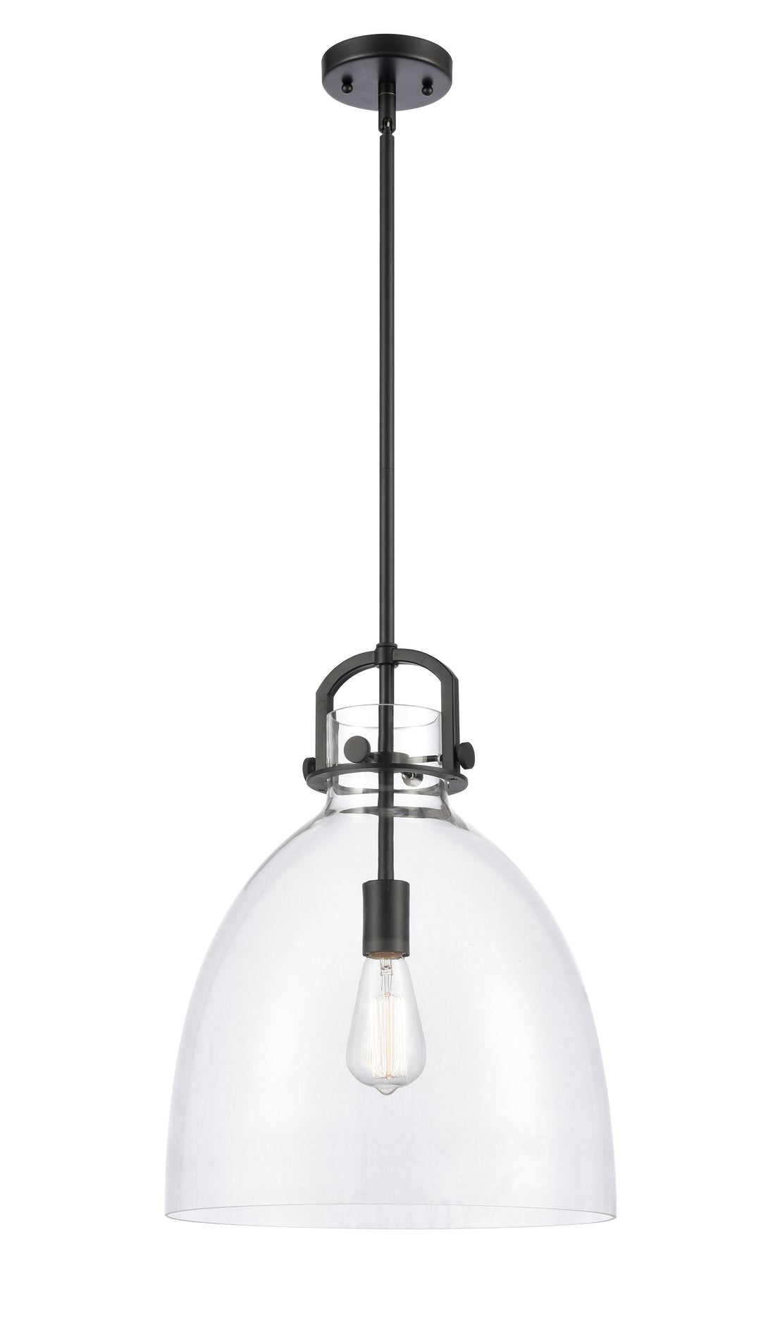Innovations Downtown Urban 410-1SL-BK-G412-14CL Pendant Light - Matte Black