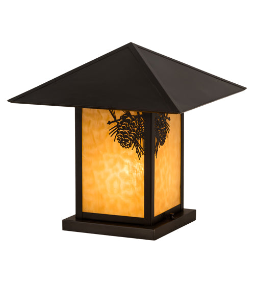 Meyda Tiffany Lighting 41061 Seneca One Light Pier Mount Outdoor Bronze / Dark