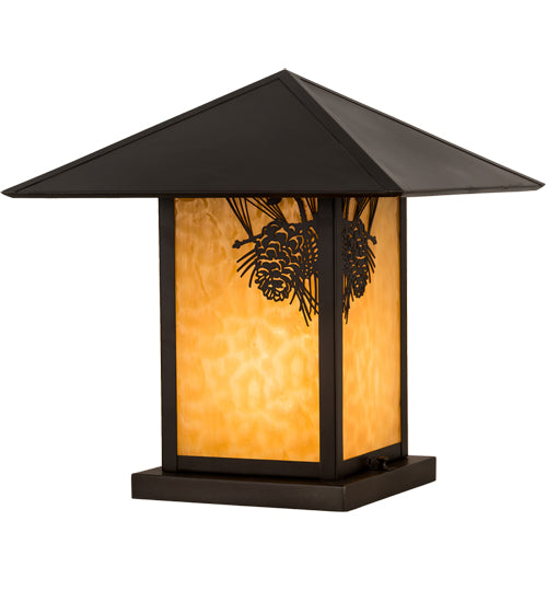 Meyda Tiffany Lighting 41061 Seneca One Light Pier Mount Outdoor Bronze / Dark