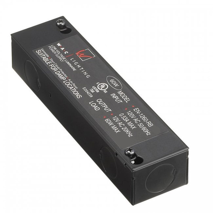 Wac Lighting EN-1260-RB2  Power Supply Track Light Black