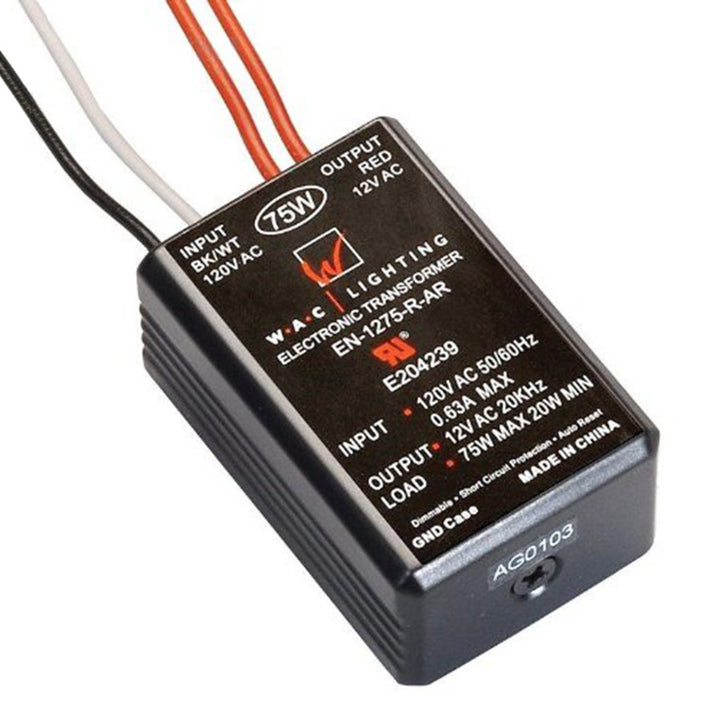 Wac Lighting EN-1275-R-AR  Power Supply Track Light Black