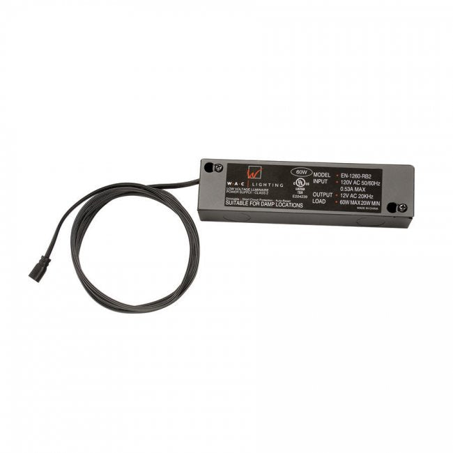 Wac Lighting EN-2460-RB2-T  Power Supply Track Light Black