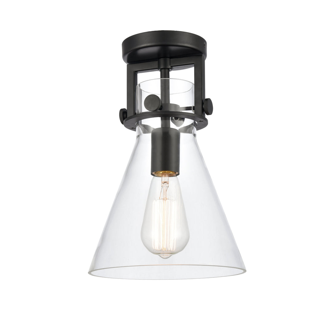 Innovations Newton Cone 411-1F-BK-G411-8CL Ceiling Light - Matte Black