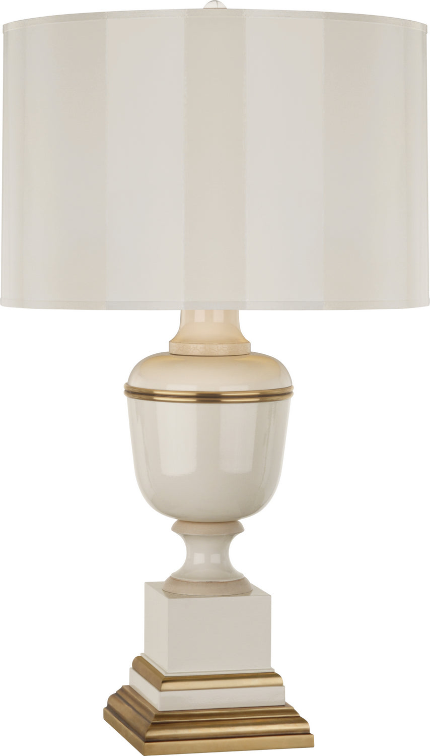 Robert Abbey Lighting 2601 Annika Lamp Ivory Lacquered Paint W/Natural Brass And Ivory Crackle