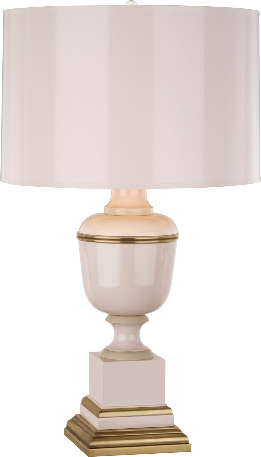 Robert Abbey Lighting 2602 Annika Lamp Blush Lacquered Paint W/Natural Brass And Ivory Crackle