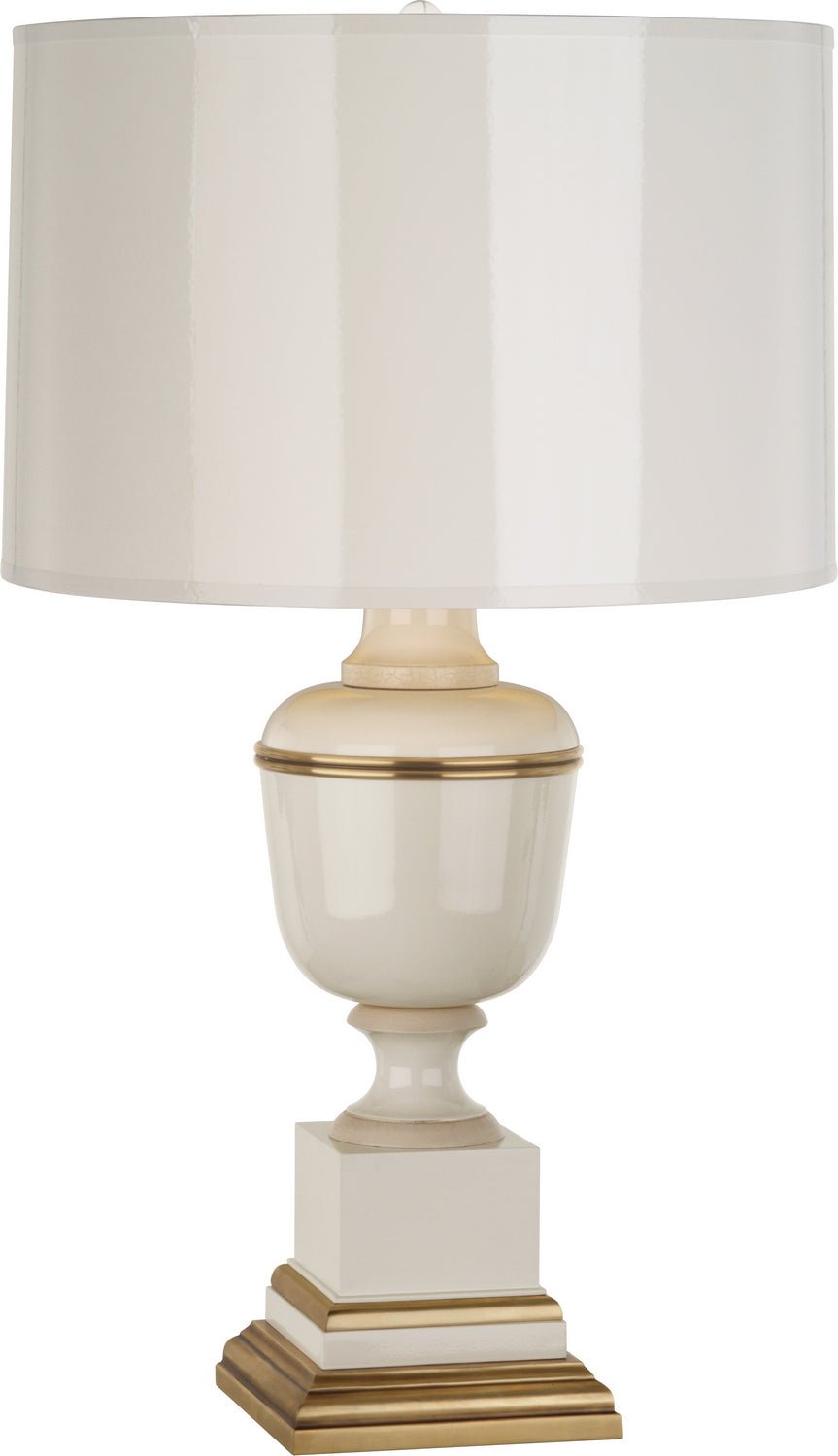 Robert Abbey Lighting 2604 Annika Lamp Ivory Lacquered Paint W/Natural Brass And Ivory Crackle