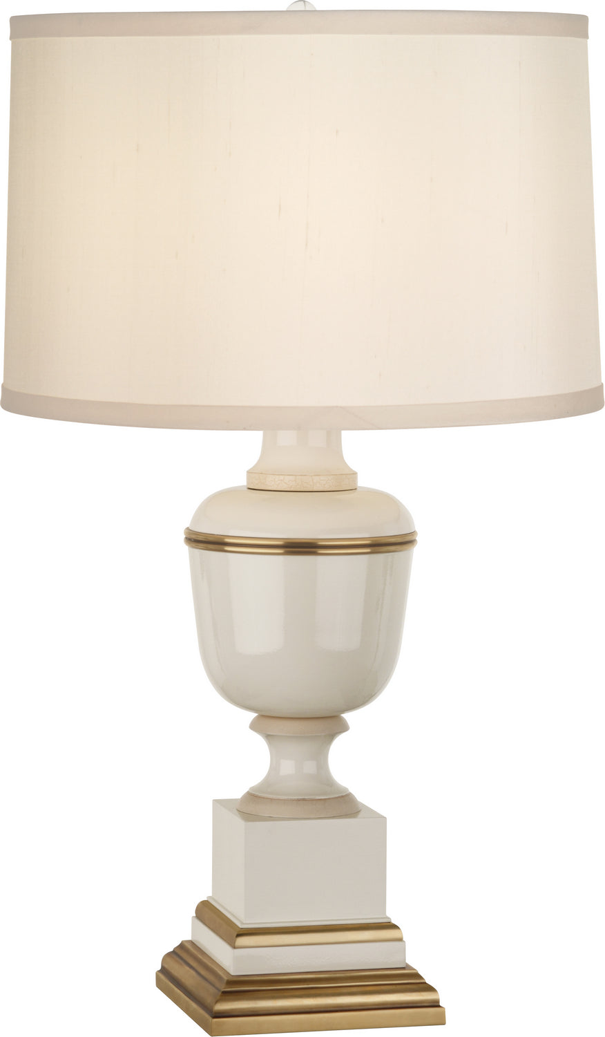 Robert Abbey Lighting 2604X Annika Lamp Ivory Lacquered Paint W/Natural Brass And Ivory Crackle