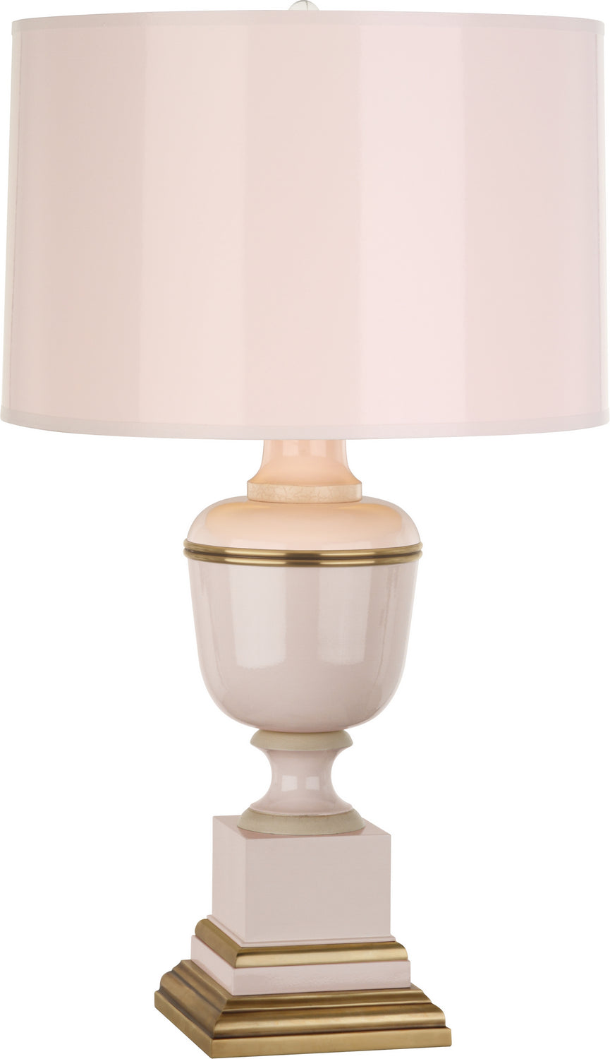 Robert Abbey Lighting 2605 Annika Lamp Blush Lacquered Paint W/Natural Brass And Ivory Crackle