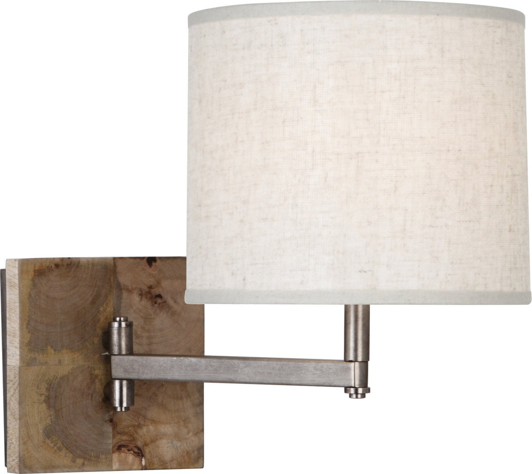 Robert Abbey Lighting 829 Oliver Lamp Unfinished Mango Wood W/Patina Nickel