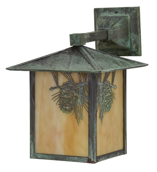 Meyda Tiffany Lighting 41201 Seneca One Light Wall Sconce Outdoor Verde