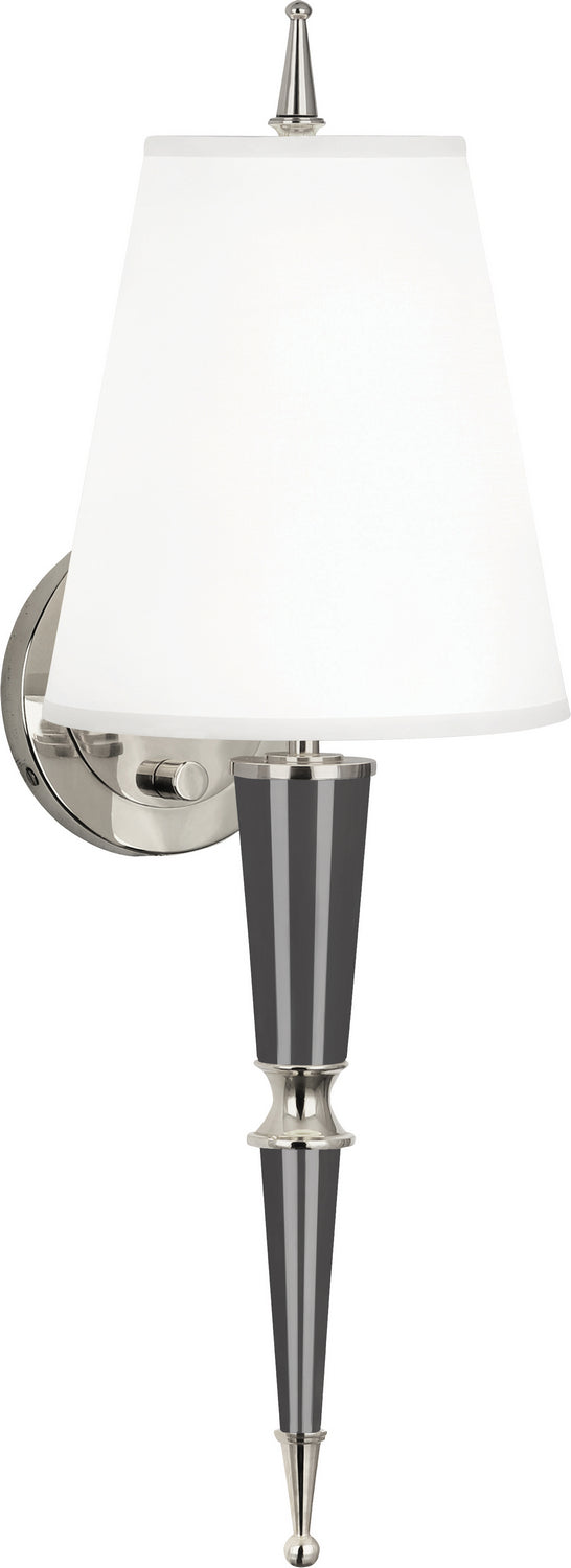 Robert Abbey Lighting A603X Jonathan Adler Versailles Lamp Ash Lacquered Paint W/Polished Nickel