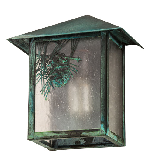 Meyda Tiffany Lighting 41248 Seneca One Light Wall Sconce Outdoor Verde