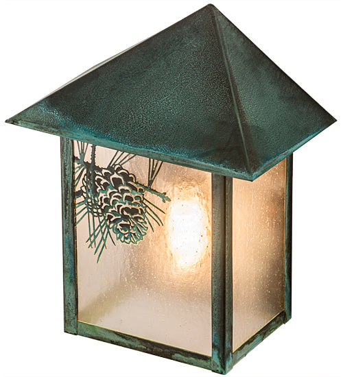 Meyda Tiffany Lighting 41248 Seneca One Light Wall Sconce Outdoor Verde