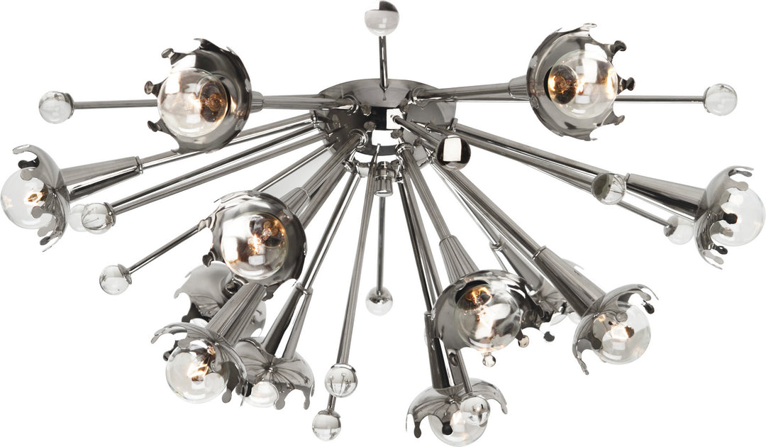 Robert Abbey Jonathan Adler Sputnik S711 Ceiling Light - Polished Nickel w/Crystal