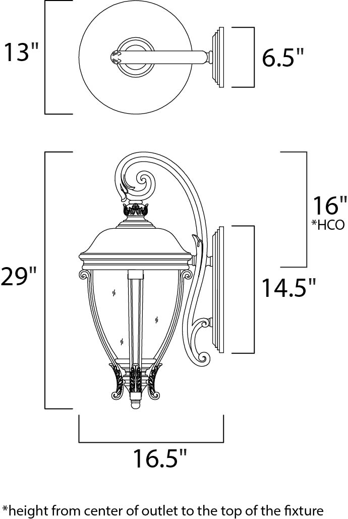 Maxim Lighting 41426WGGO  Camden Vx Outdoor Golden Bronze