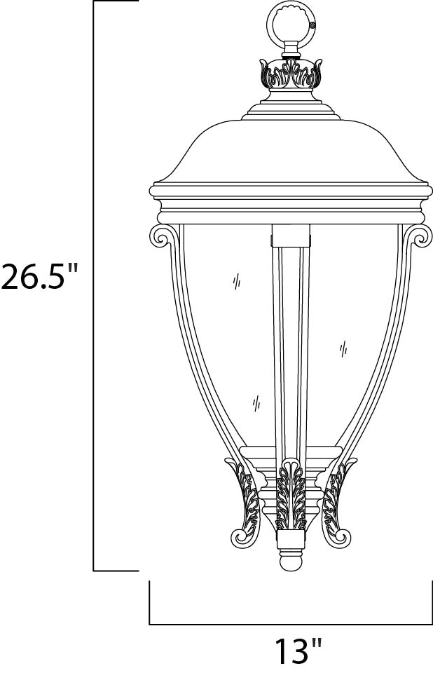 Maxim Lighting 41429WGBK  Camden Vx Outdoor Black