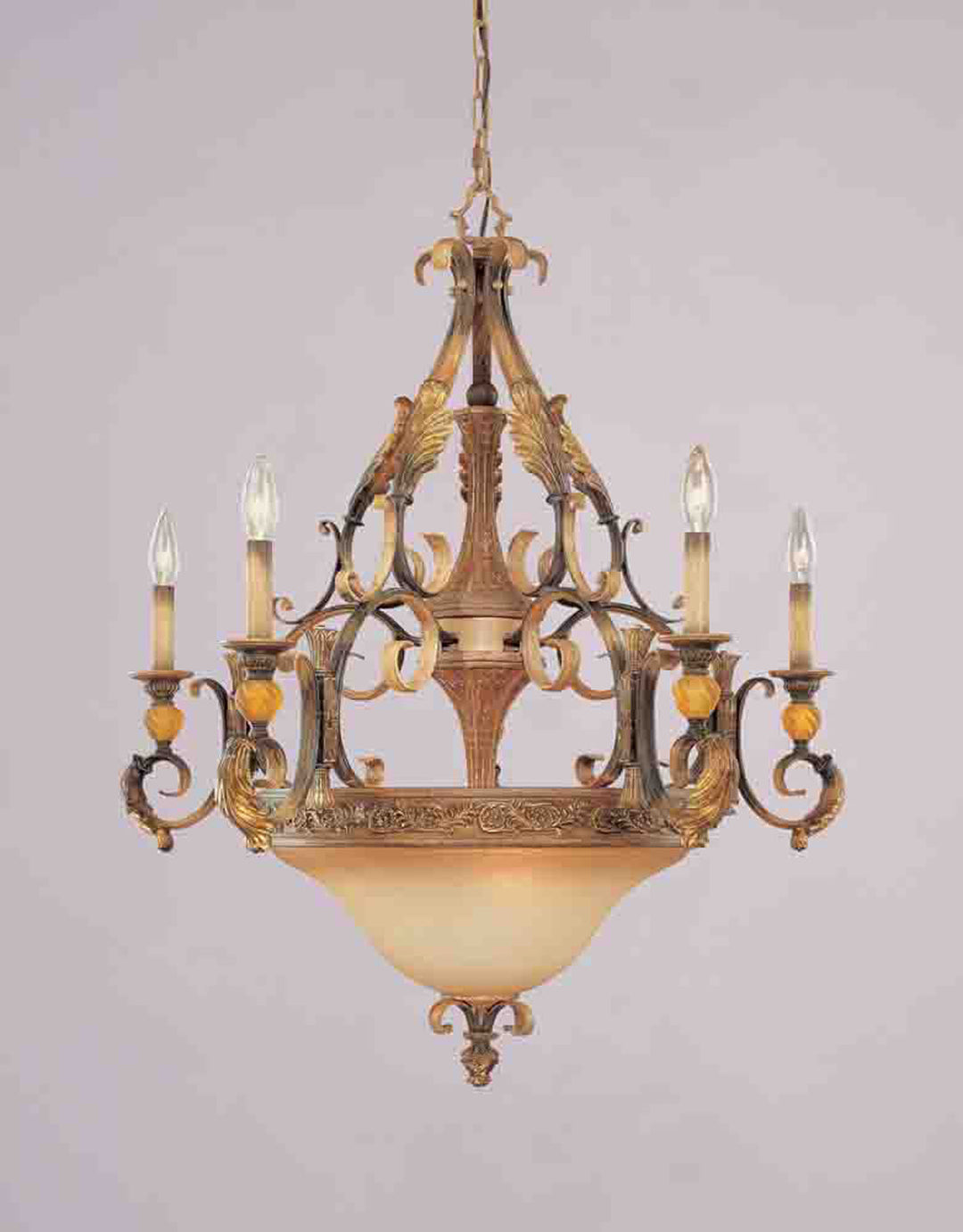 Volume Venetian V3238-58 Chandelier Light - Heirloom Umber