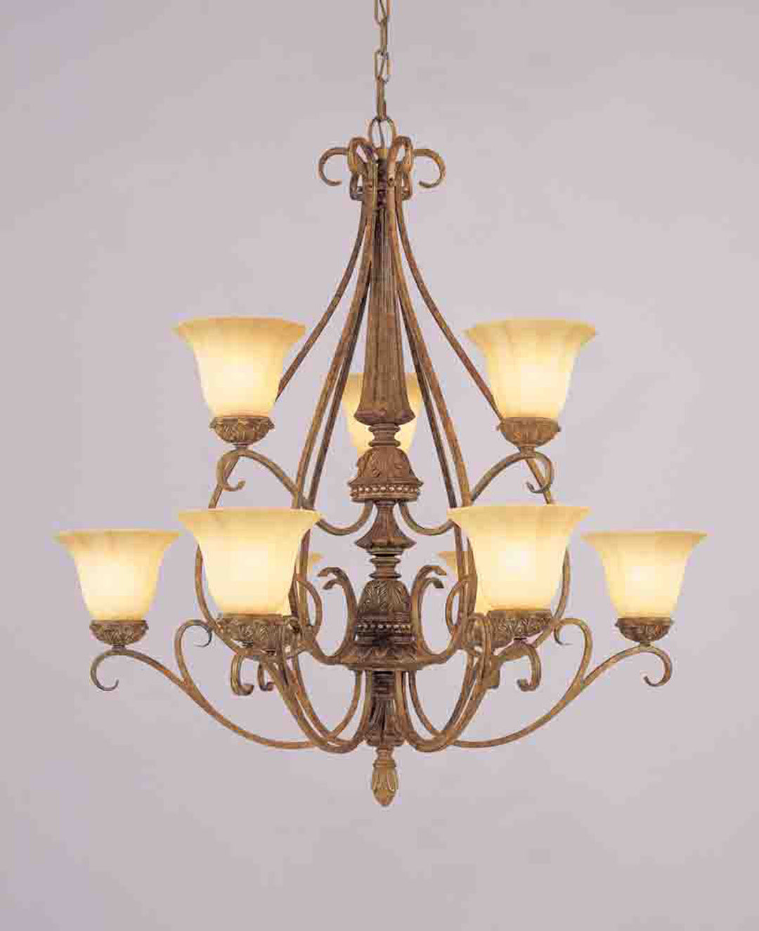Volume Capri V3549-64 Chandelier Light - Chestnut Spice
