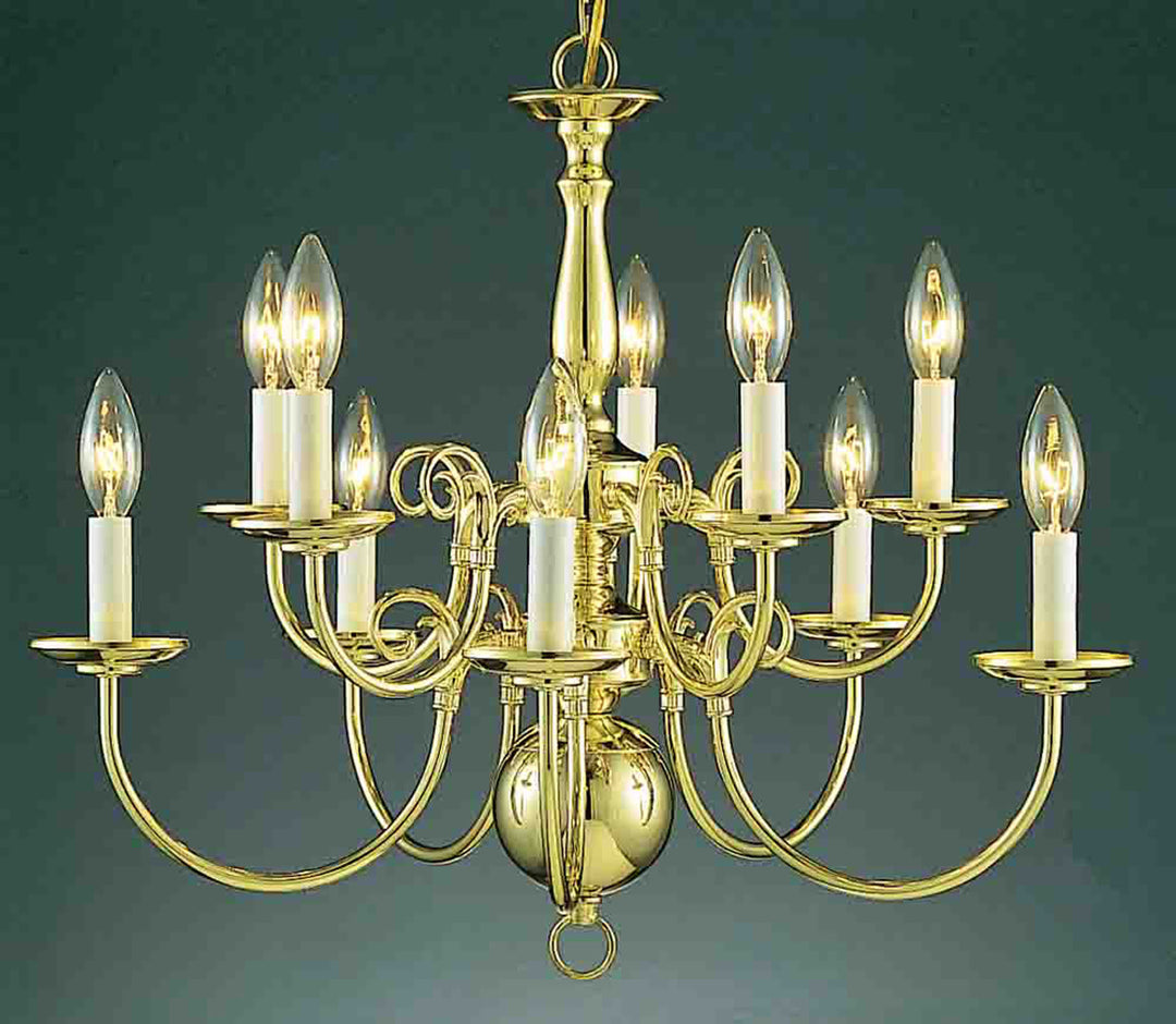 Volume Chandelier Light Polished Brass V3570-2 Chandelier Light - Polish Brass