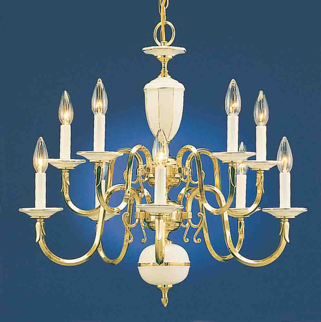 Volume Chandelier Light Polished Brass V3910-0 Chandelier Light - Polish Solid Brass