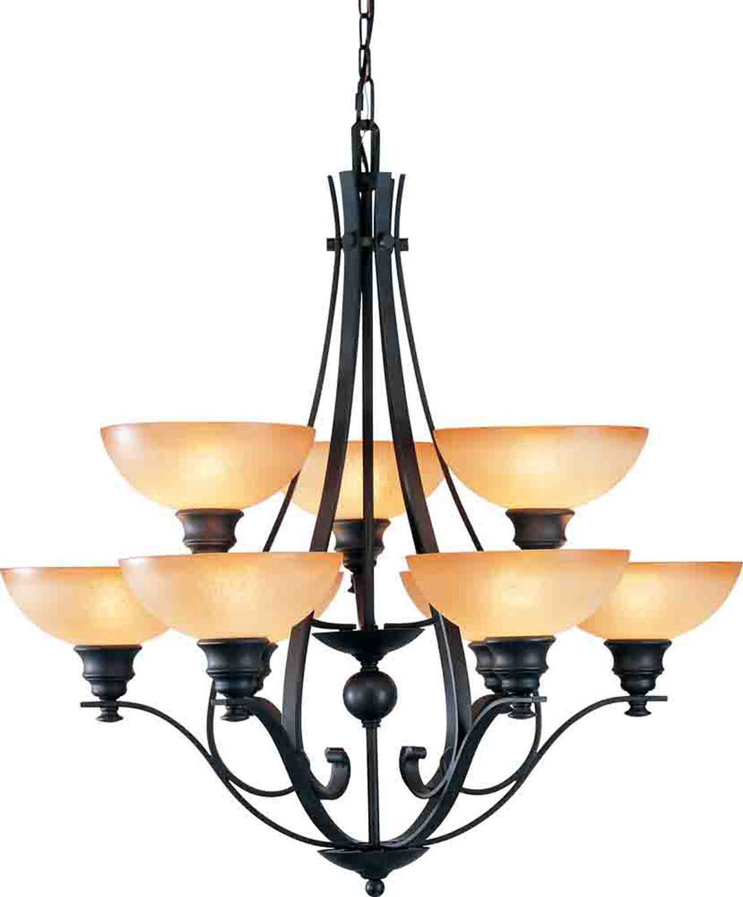 Volume Rainier V4129-65 Chandelier Light - Foundry Bronze
