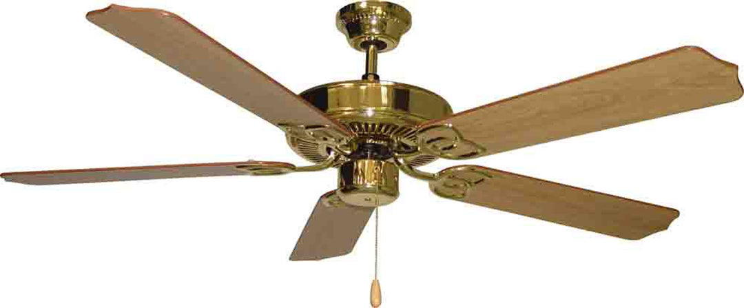 Volume Ceiling fan V5962-2 Ceiling Fan 52 - Polish Brass, Light Oak/Medium Oak/