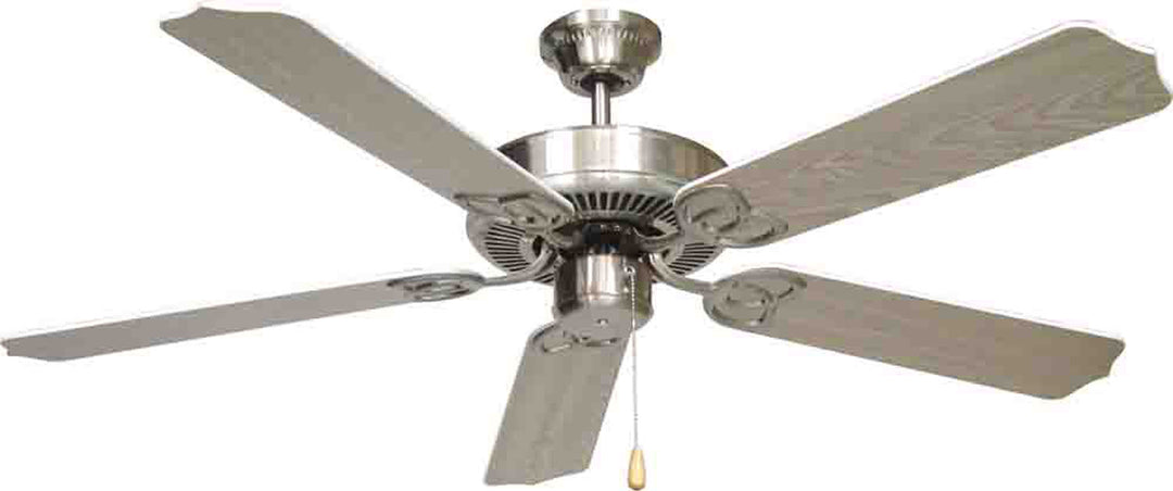 Volume Ceiling fan V5962-33 Ceiling Fan 52 - Brushed Nickel, White/White Wash Pine/