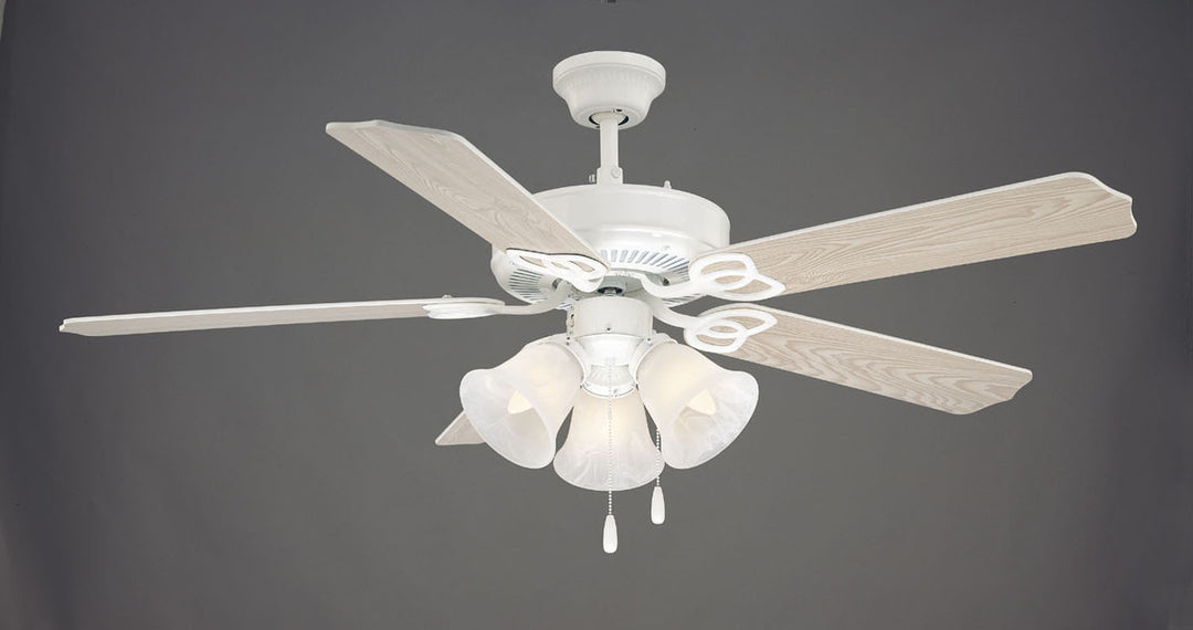 Volume Ceiling fan V6153-6 Ceiling Fan 52 - White, White/White Wash Pine/